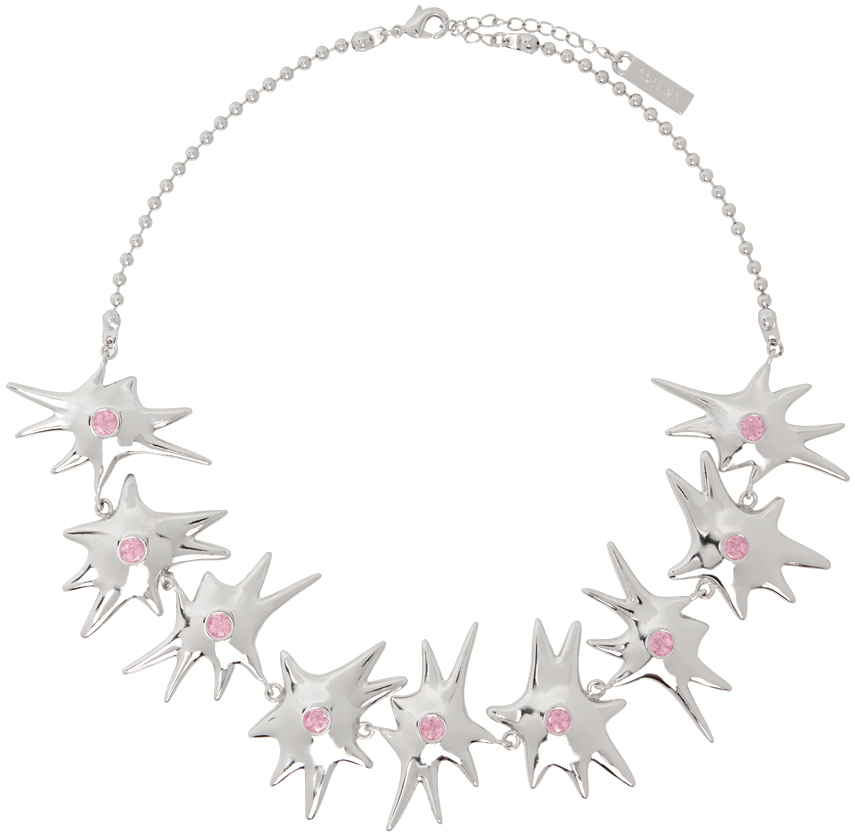 Silver & Pink Starry Necklace