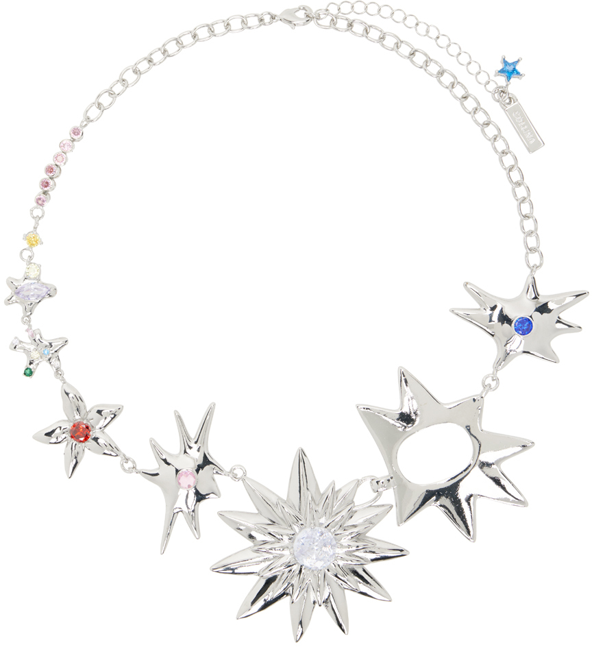 Collina Strada Silver Celeste Necklace In Multi