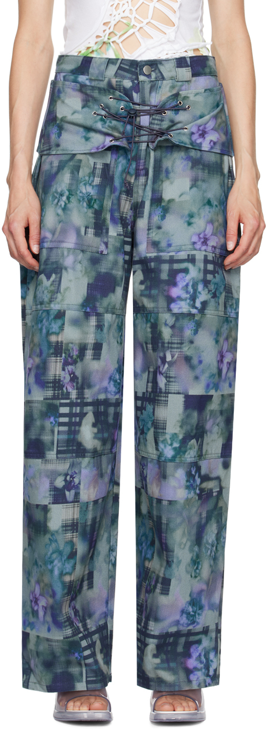 【関税込み】Collina Strada ネイビー Bungee ジーンズ Navy Bungee Jeans by Collina Strada on Sale