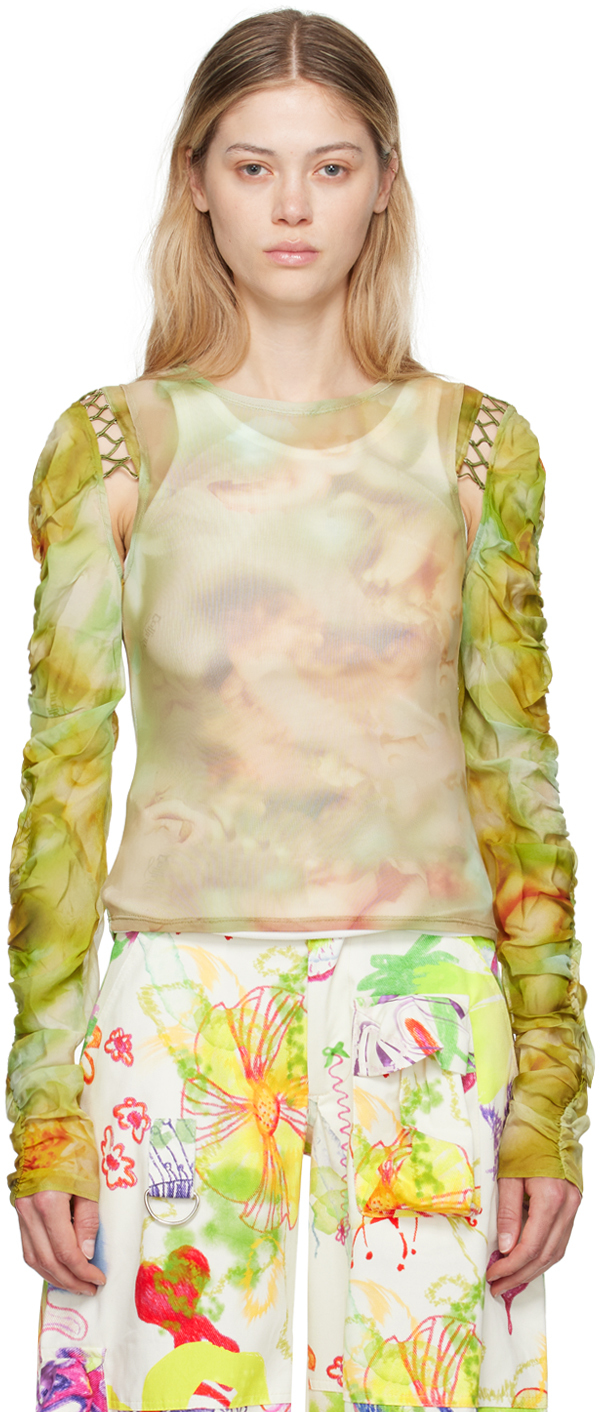 Green Cardio Delilah Blouse