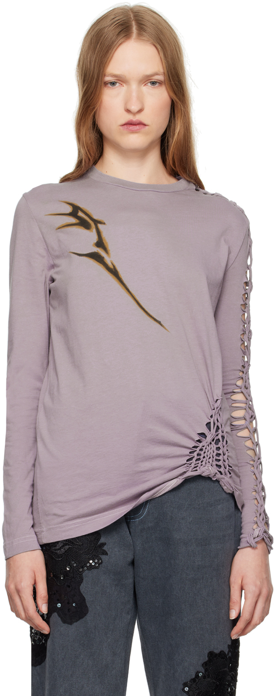 Shop Collina Strada Purple Tosh Ls T-shirt In Mauve