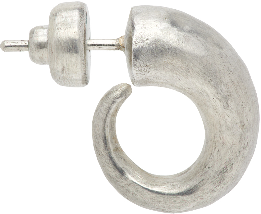 Silver Little Horn Single Earring