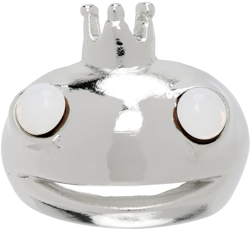 Silver Frog Prince Ring