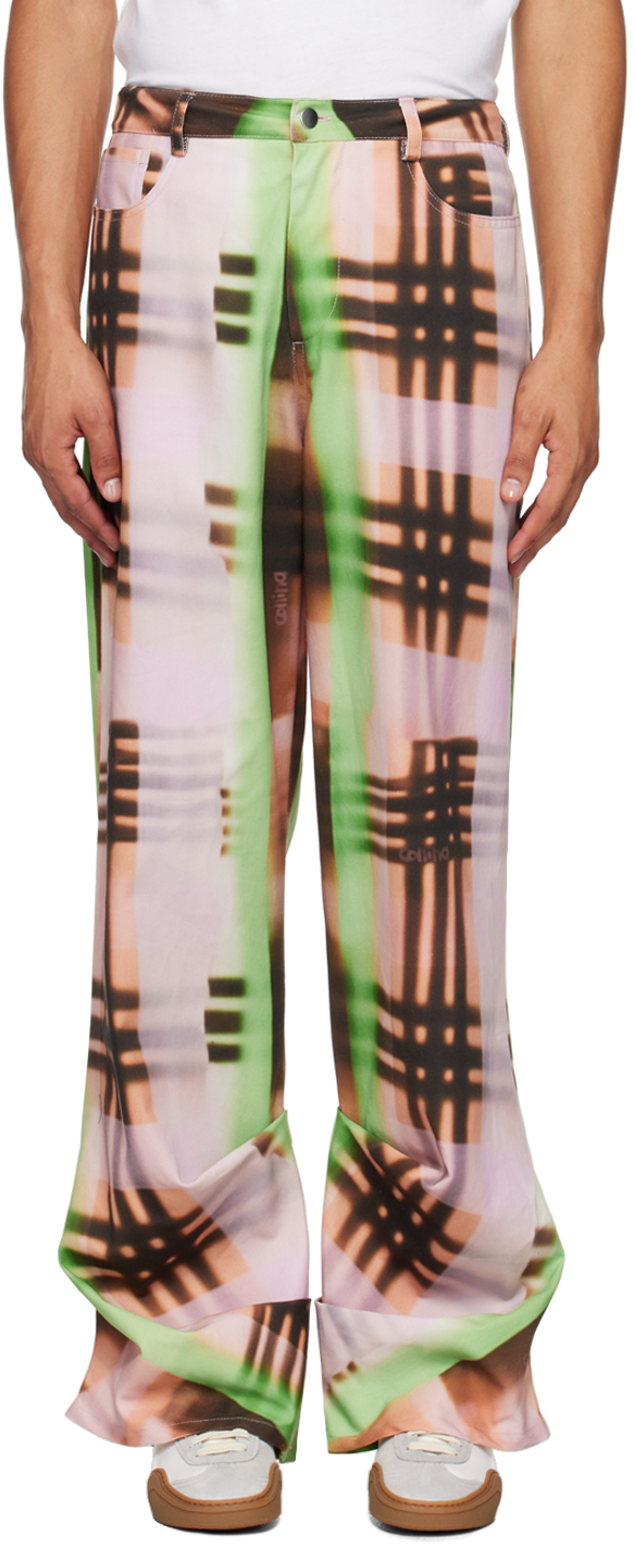 Shop Collina Strada Multicolor Dante Jeans In Regenerative Plaid