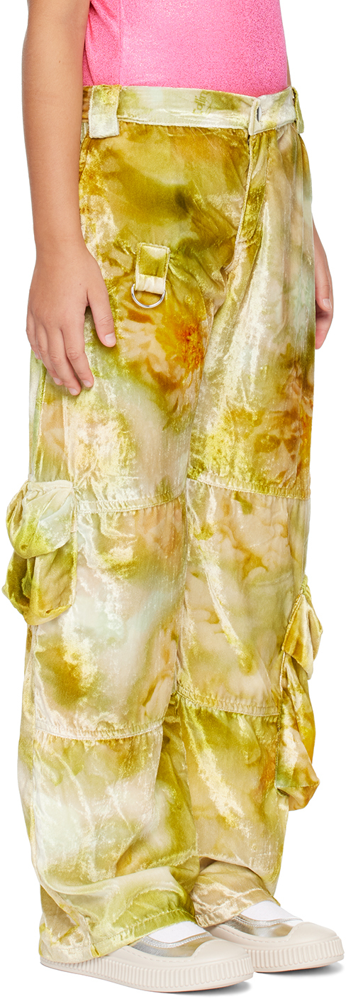 COLLINA STRADA KIDS GREEN LAWN CARGO PANTS