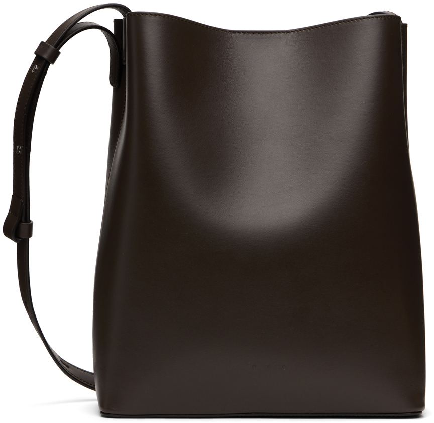 Shop Aesther Ekme Brown Sac Bucket Bag In 204 Dark Chocolate