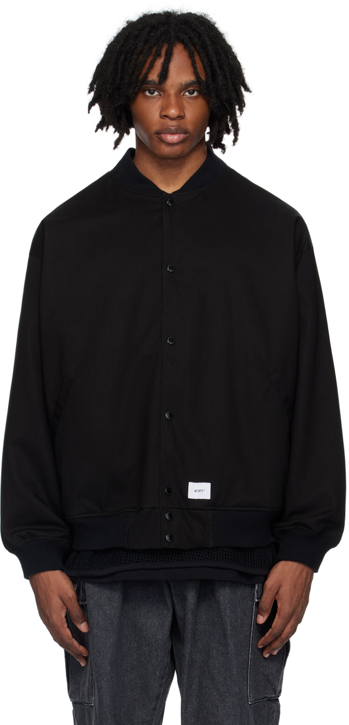 WTAPS BLACK TEAM REVERSIBLE BOMBER JACKET 