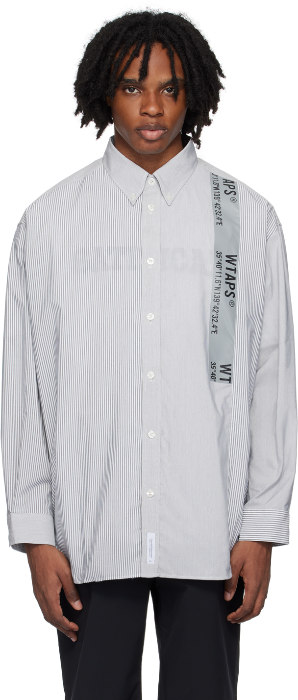 Shop Wtaps Gray Bd 01 Shirt In Black