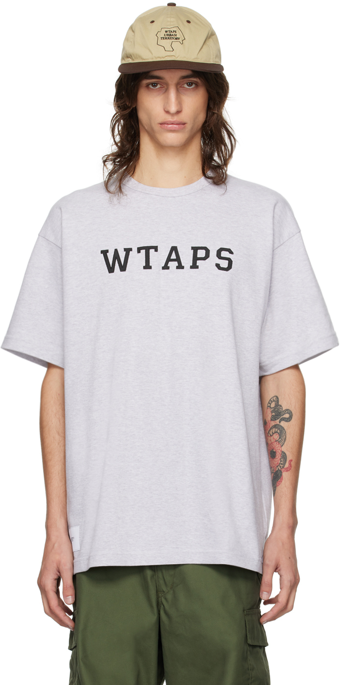 WTAPS: Gray Academy T-Shirt | SSENSE