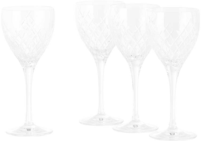 Soho Home Barwell White Wine Glass Set, 4 Pcs In Barwell