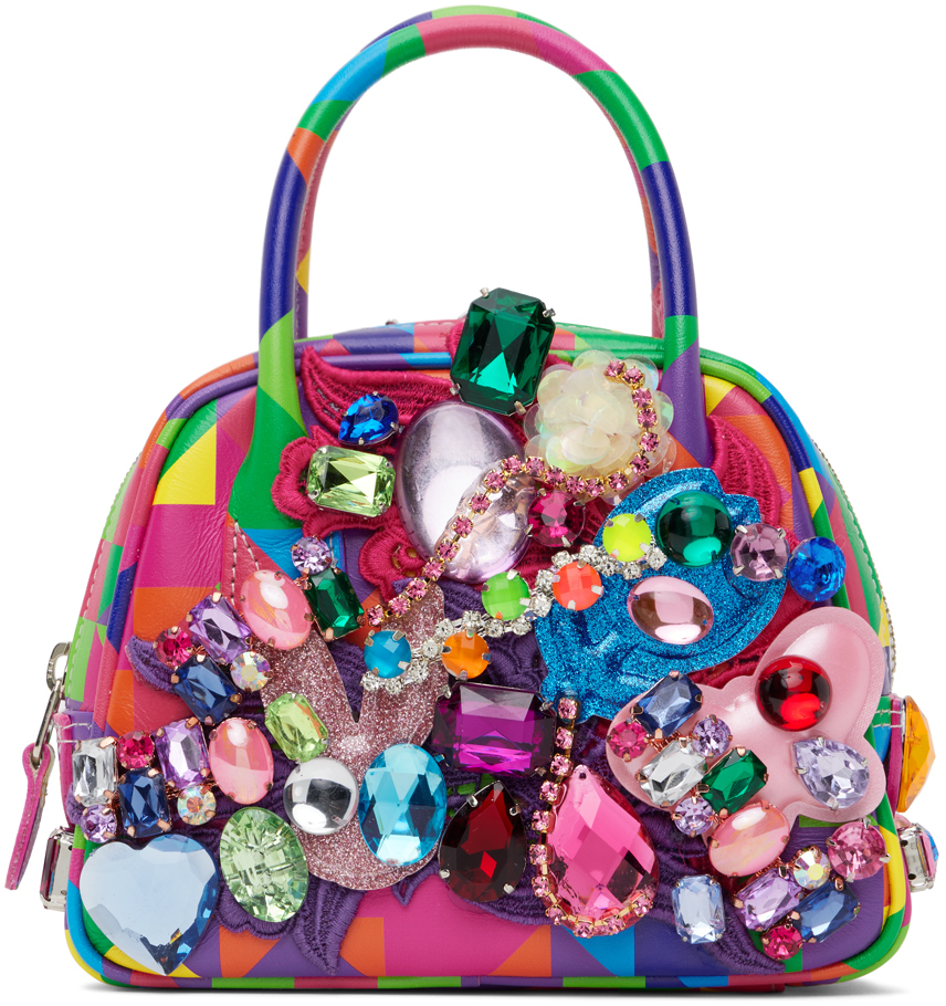 Comme des Garçons Multicolor Crystal-Cut Bag