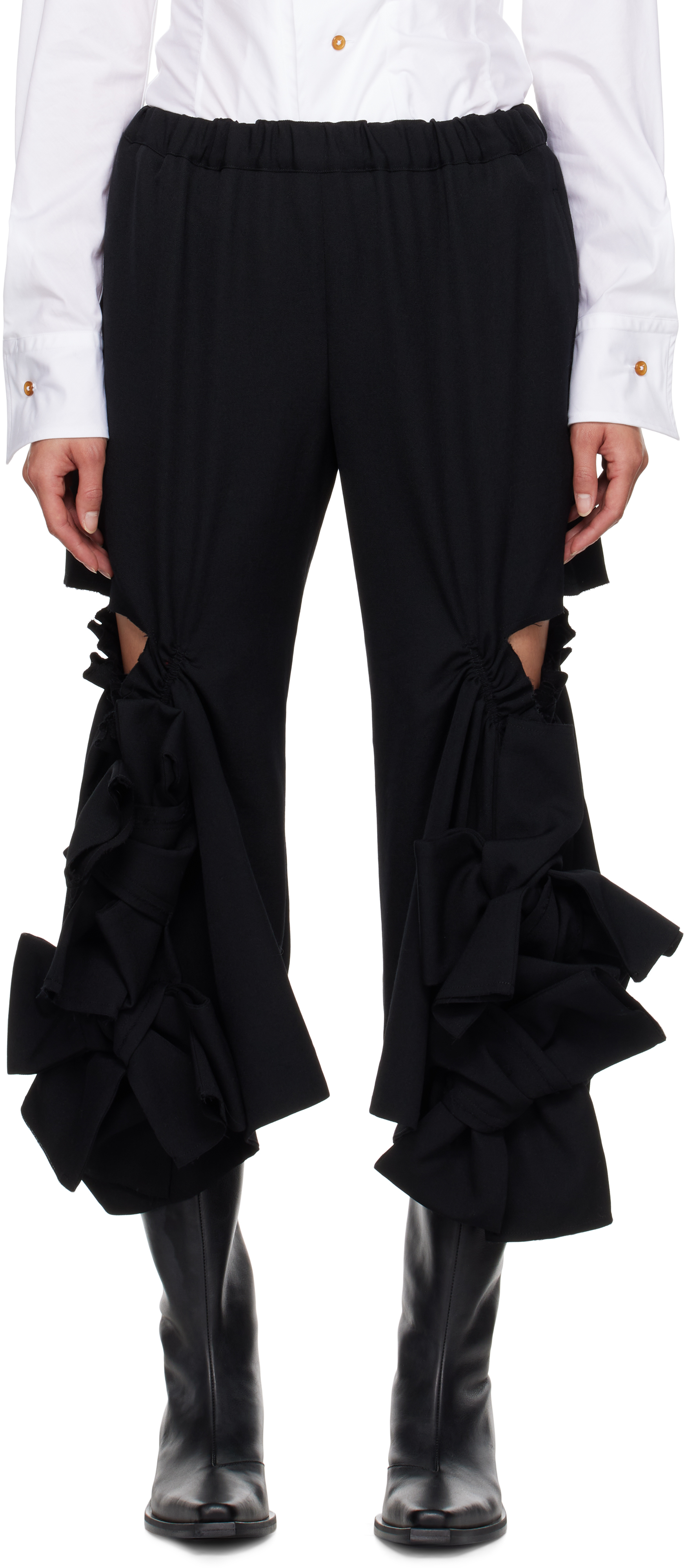 Comme Des Garçons Black Gabardine Trousers In 1 Black