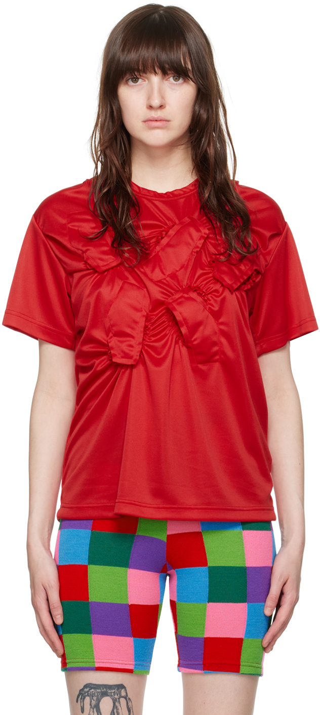 【関税込み】Comme des Garcons レッド Ribbon Tシャツ Comme des Garçonsのレッド Ribbon Tシャツがセール中