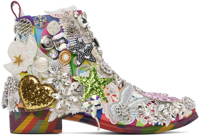 Shop Comme Des Garçons Multicolor Kids Love Gaite Edition Gore Chelsea Boots In 1 Multi