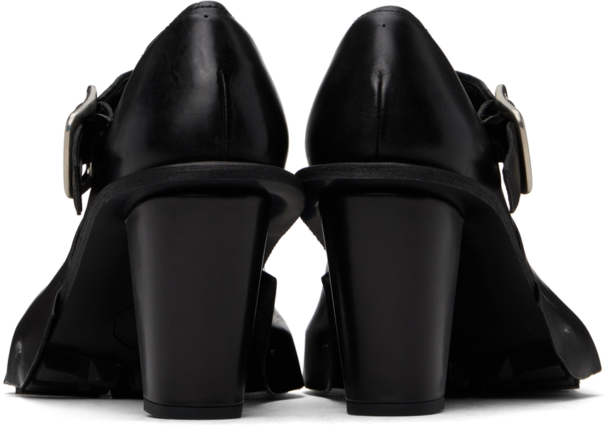 Shop Comme Des Garçons Black Draped Kids Love Gaite Edition Heels In 1 Black
