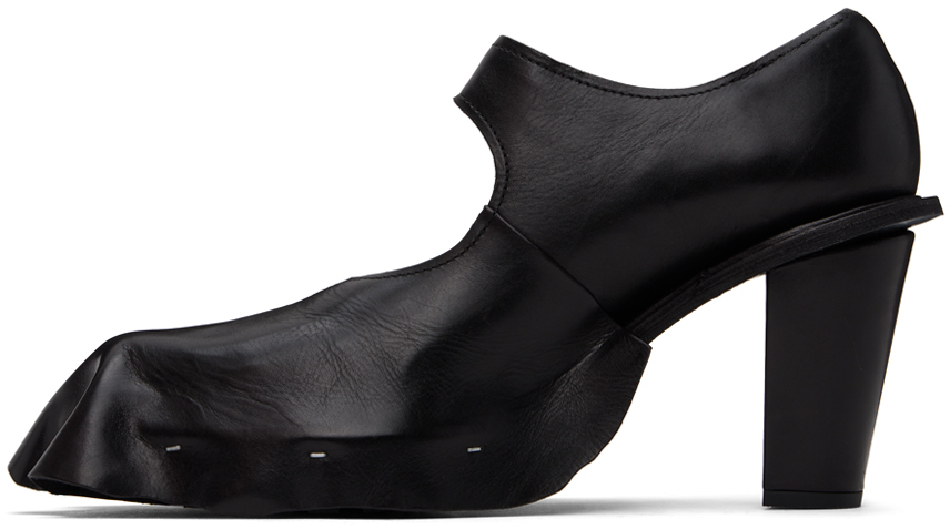 Shop Comme Des Garçons Black Draped Kids Love Gaite Edition Heels In 1 Black