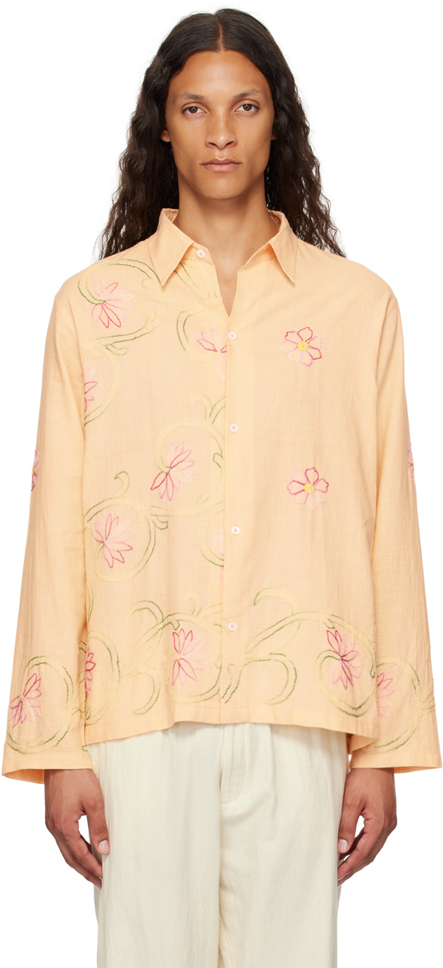 Yellow Embroidered Shirt