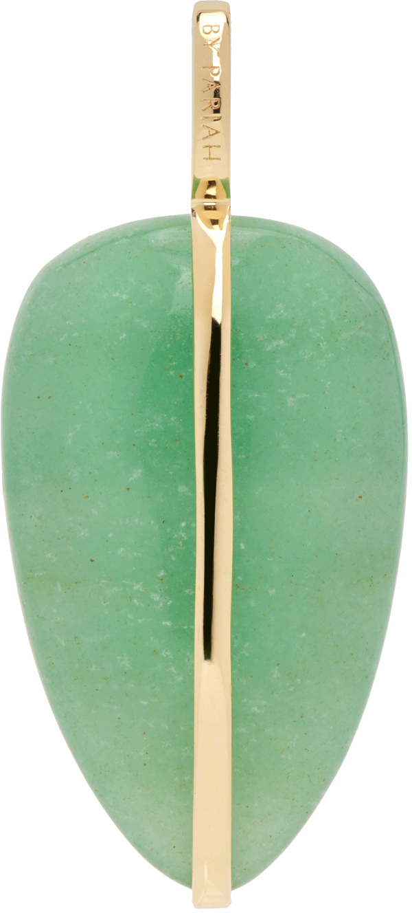 Green & Gold Large Pebble Pendant