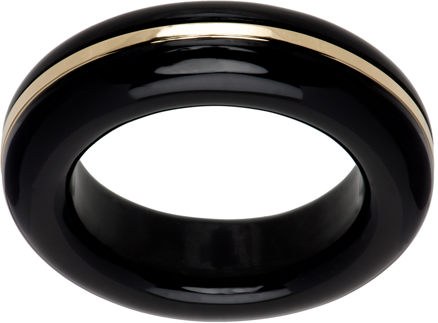 Black & Gold Essential Stacking Ring
