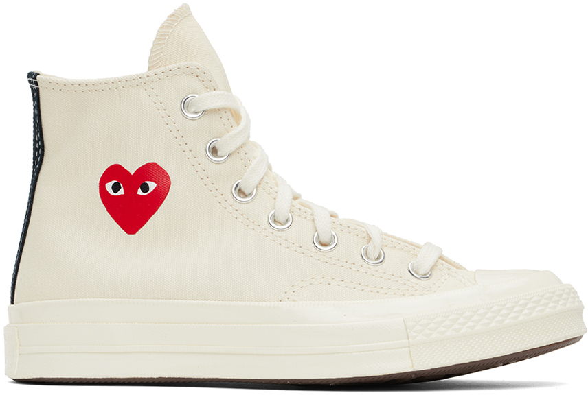 COMME des GARÇONS PLAY Black Converse Edition Chuck 70 OG Single Heart Sneakers