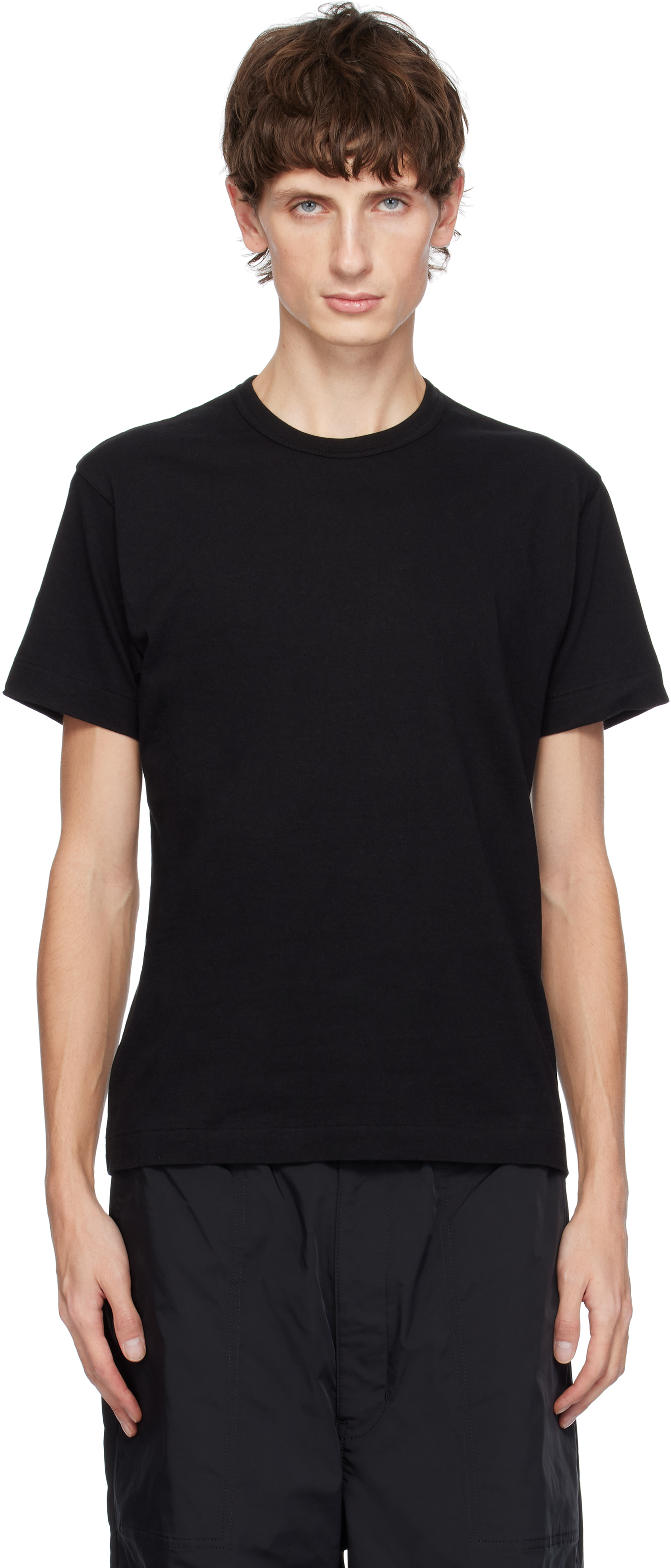 Comme des garcons black shirt with red heart online