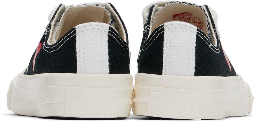Shop Comme Des Garçons Play Kids Black Converse Edition Chuck 70 Og Single Heart Low Top Sneakers In 1 - Black