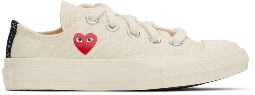 Converse cdg small heart best sale