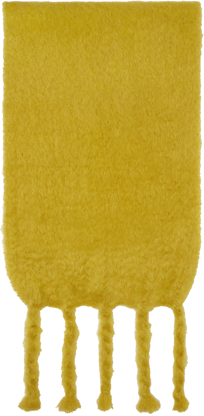 JIL SANDER YELLOW PLAIN SCARF
