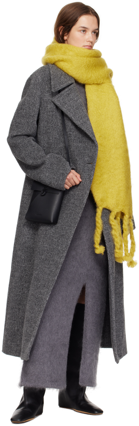 JIL SANDER YELLOW PLAIN SCARF