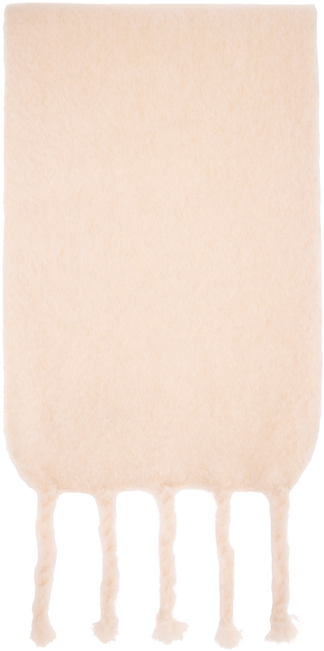 Jil Sander Mohair And Wool Blend Scarf In 638 Pale Pink