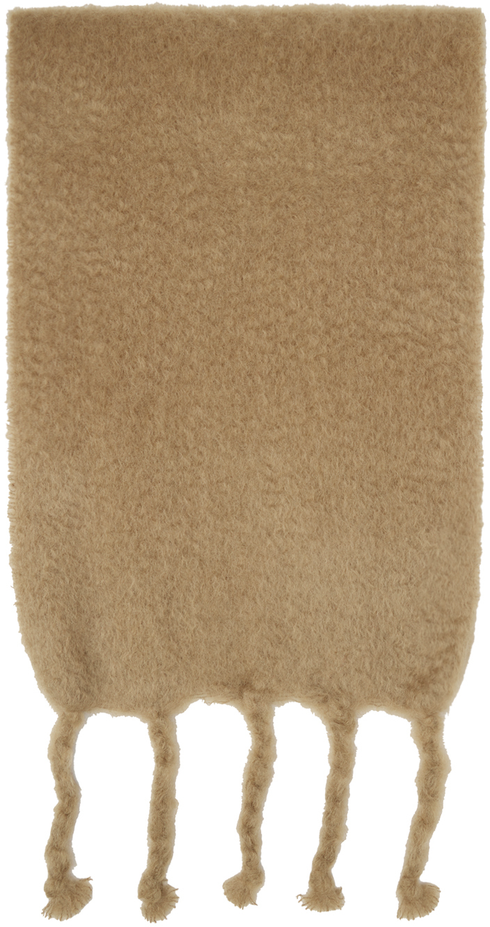 Jil Sander Beige Plain Scarf In 289 Beije