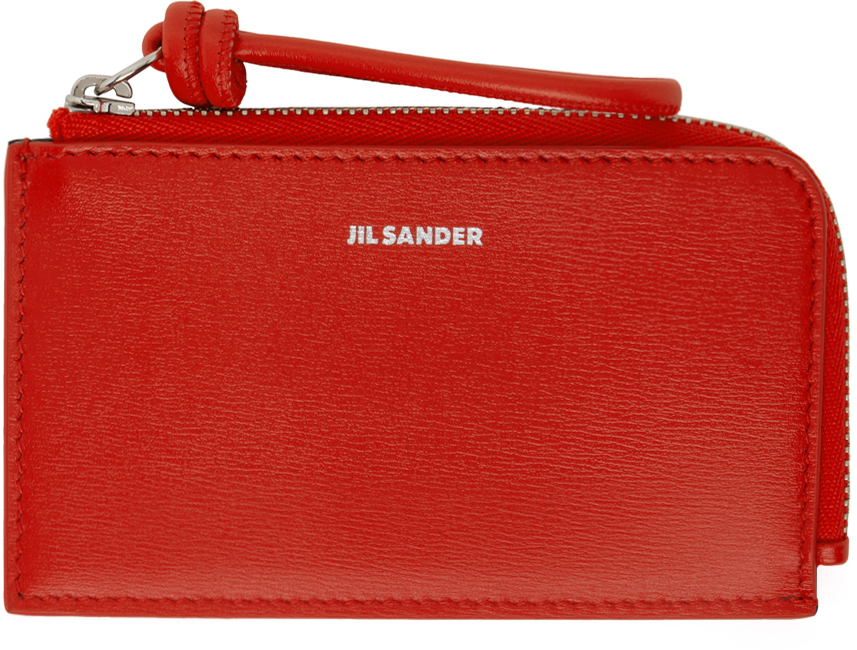 Shop Jil Sander レッド Giro Envelope コインポーチ In 626 Poppy