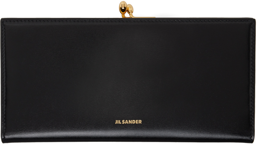 Shop Jil Sander ブラック ミディアム Goji 財布 In 001 Black