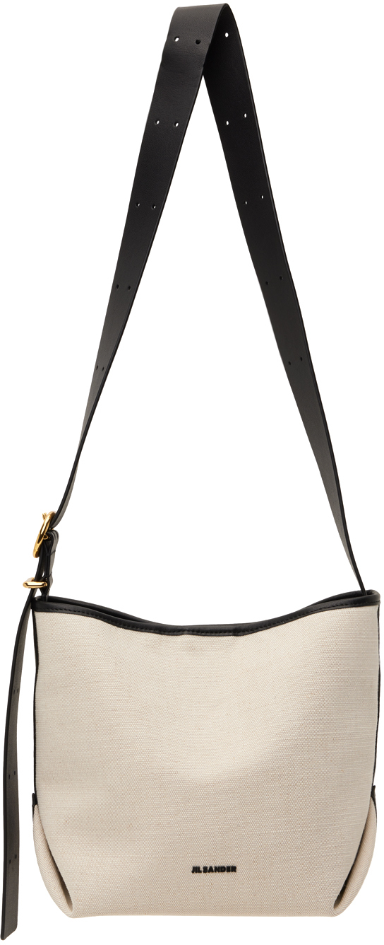 Shop Jil Sander Beige Folded Small Tote In 280 Natural