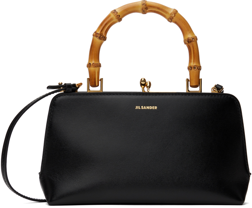 美品】ジルサンダー Jil Sander ボストンバッグ 黒 保存袋付き