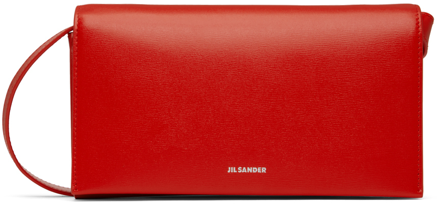 Shop Jil Sander Red All-day Bag In 626 Poppy