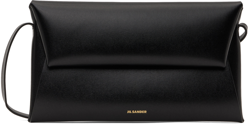 Shop Jil Sander Black Folded Small Bag In 001 Black