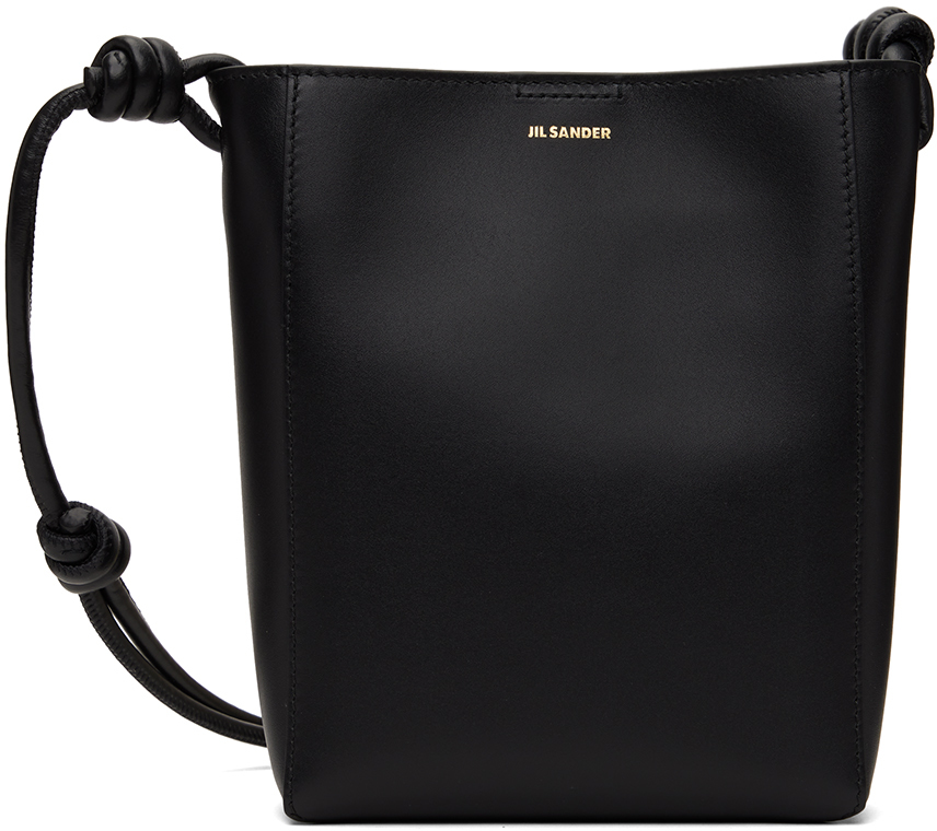 Shop Jil Sander Black Giro Crossbody Small Bag In 001 Black