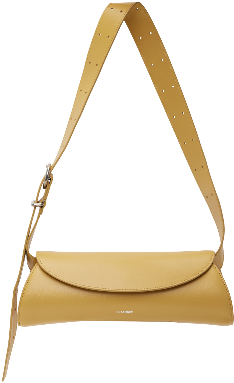 Shop Jil Sander Yellow Cannolo Small Bag In 741 Pale Yellow