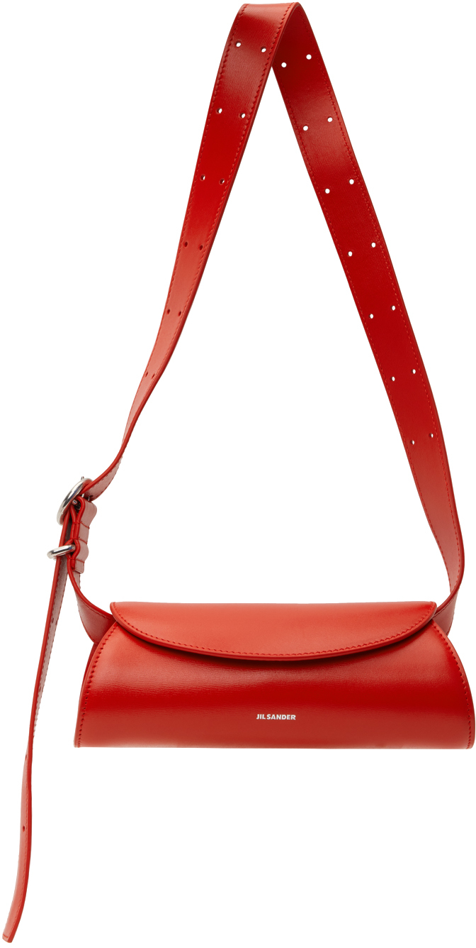 Jil Sander: Red Cannolo Mini Bag | SSENSE