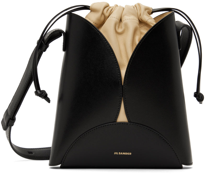 Shop Jil Sander Black Curve Bag In 001 Black