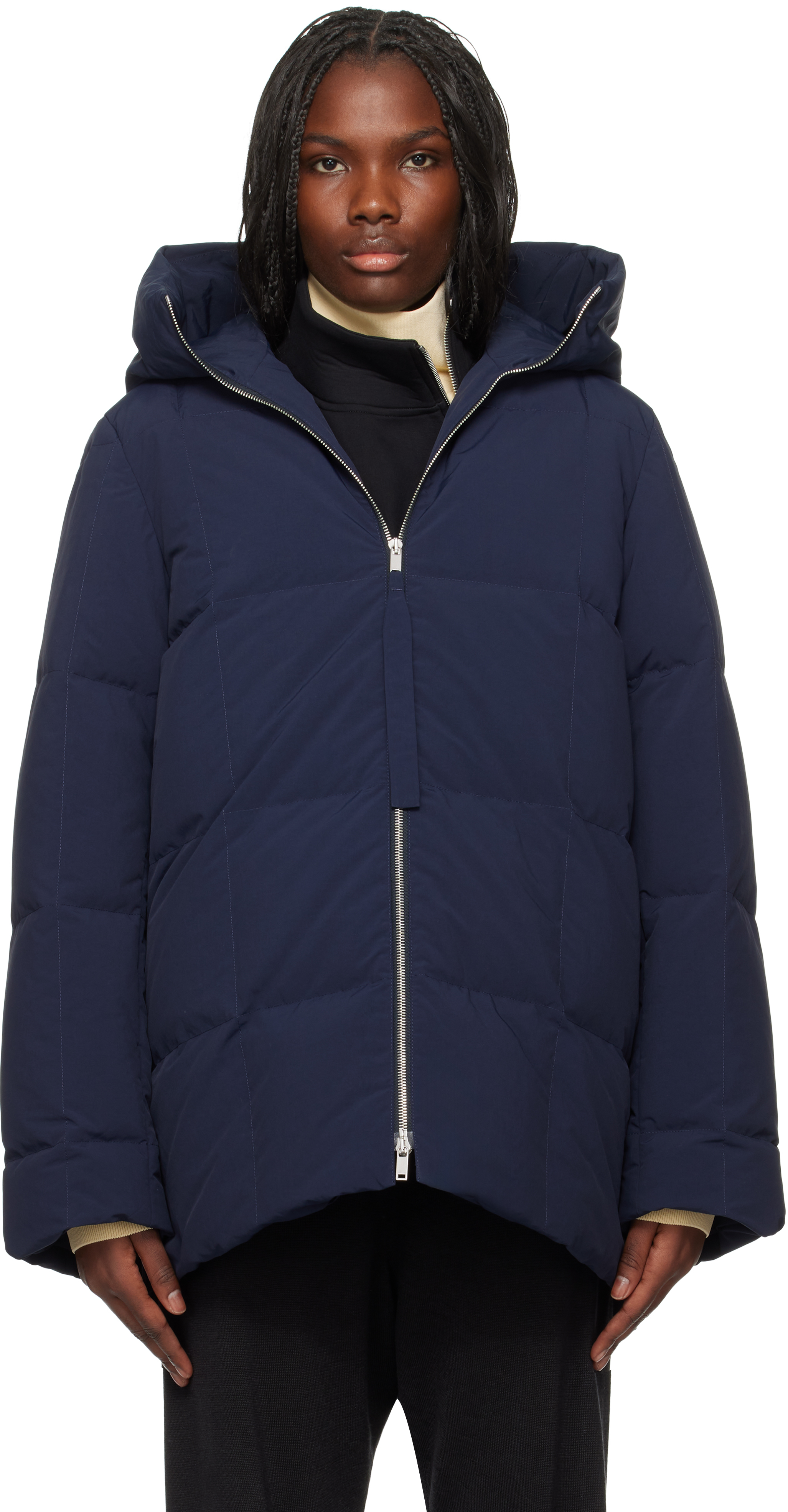 Quilted down coat online