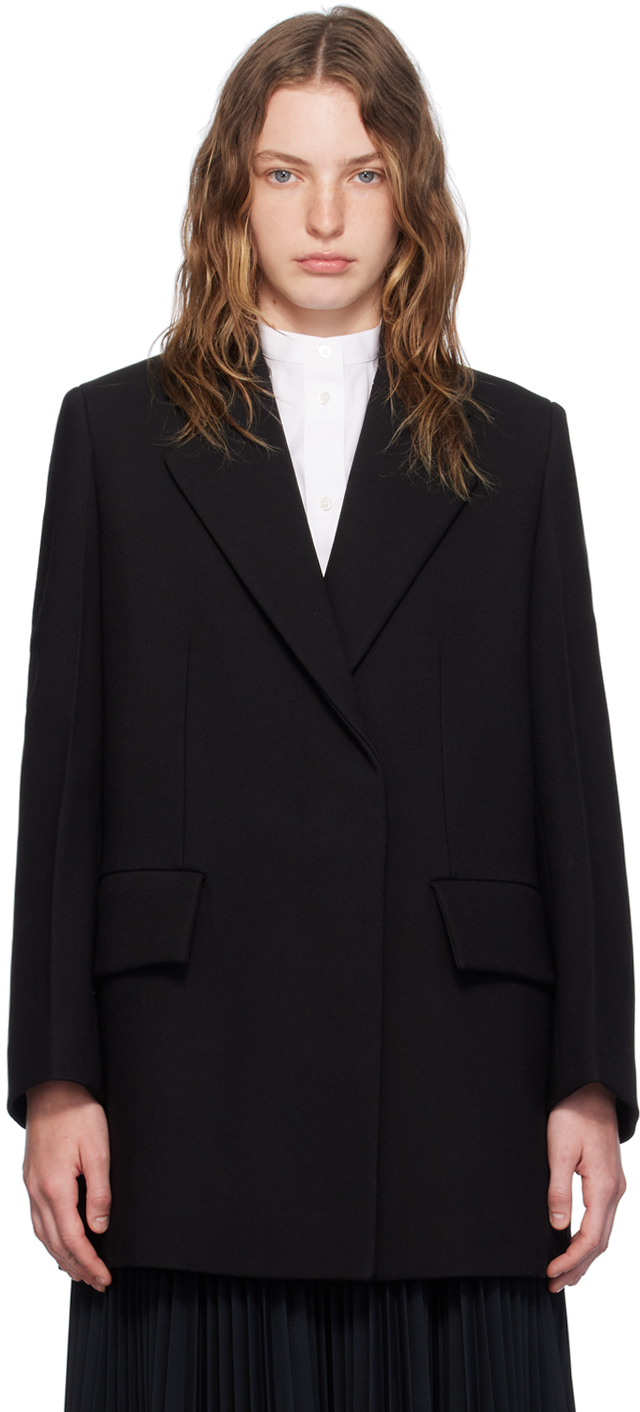 【関税込み】Jil Sander ブラック ウール ダブルジャケット Jil Sander テーラード ダブルジャケット | ブラック | FARFETCH JP