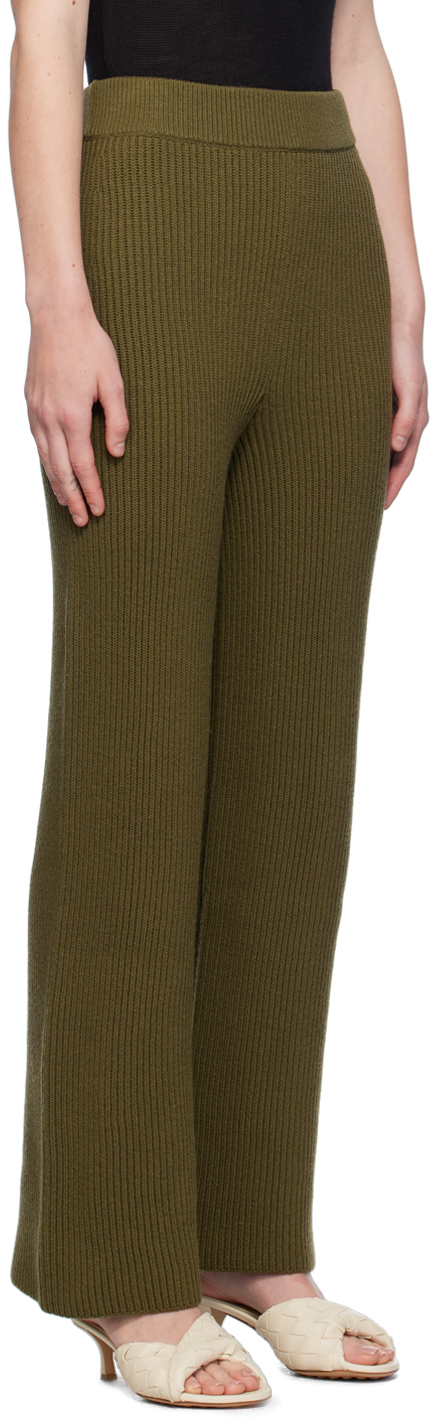 Shop Jil Sander Khaki Wool Trousers In 312 Thyme Green