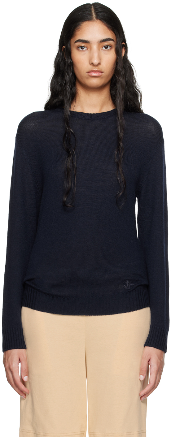 Navy Virgin Wool Sweater