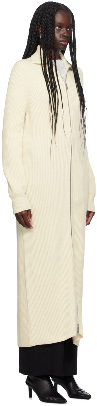 Jil Sander Wool Cardigan In 106 Eggshell