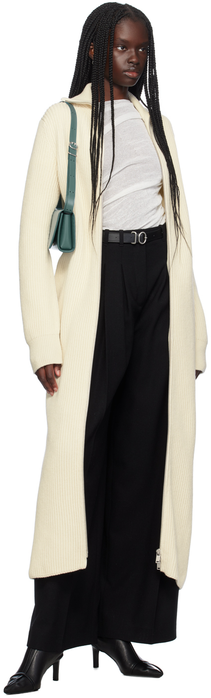 Jil Sander Wool Cardigan In 106 Eggshell