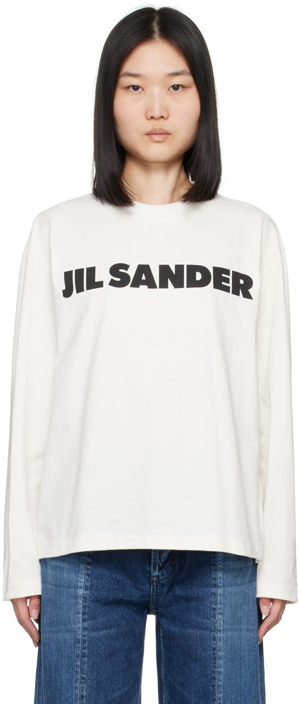 Off-White Printed Logo Long Sleeve T-Shirt