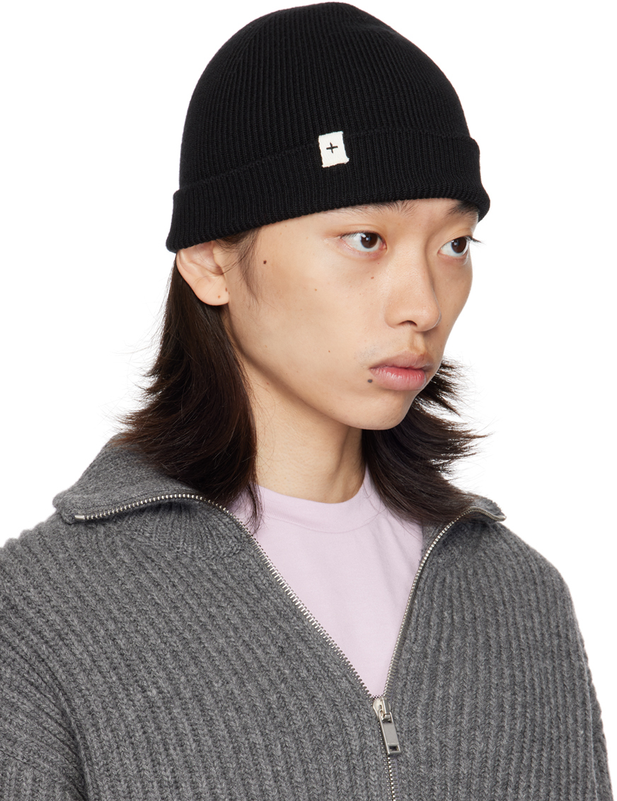 ☆関税込☆Jil Sander★RIBBEL WOOL BEANIE★ Jil Sander Black Rib-Knit Beanie - Hats - BeyondStyle
