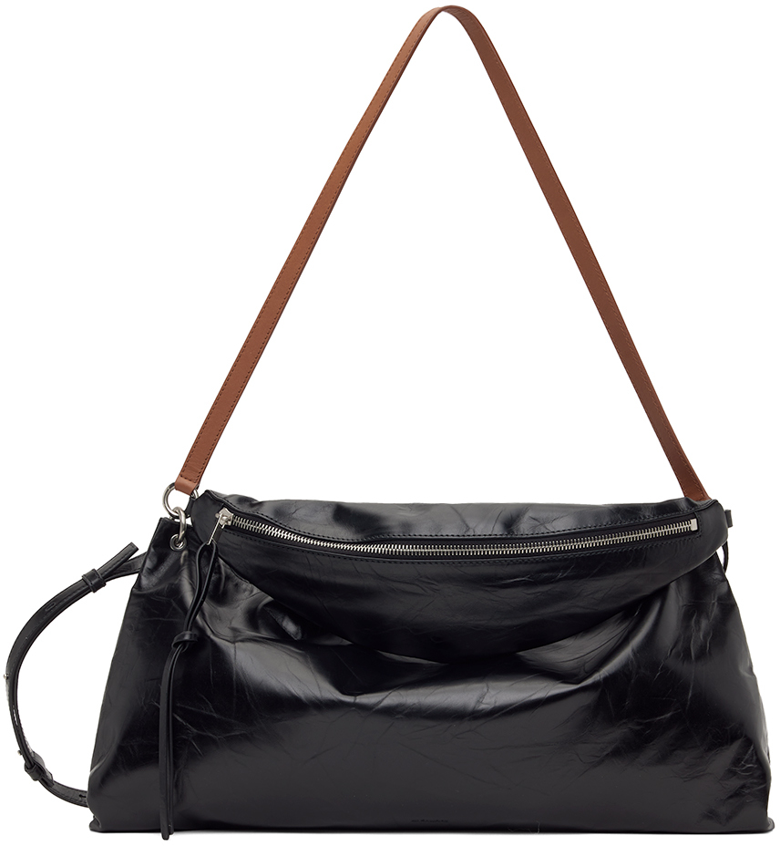 JIL SANDER|SHOULDER BAGS (LINK CROSSBODY SM (JSPU853652 Black Twin Crossbody Bag by Jil Sander on Sale